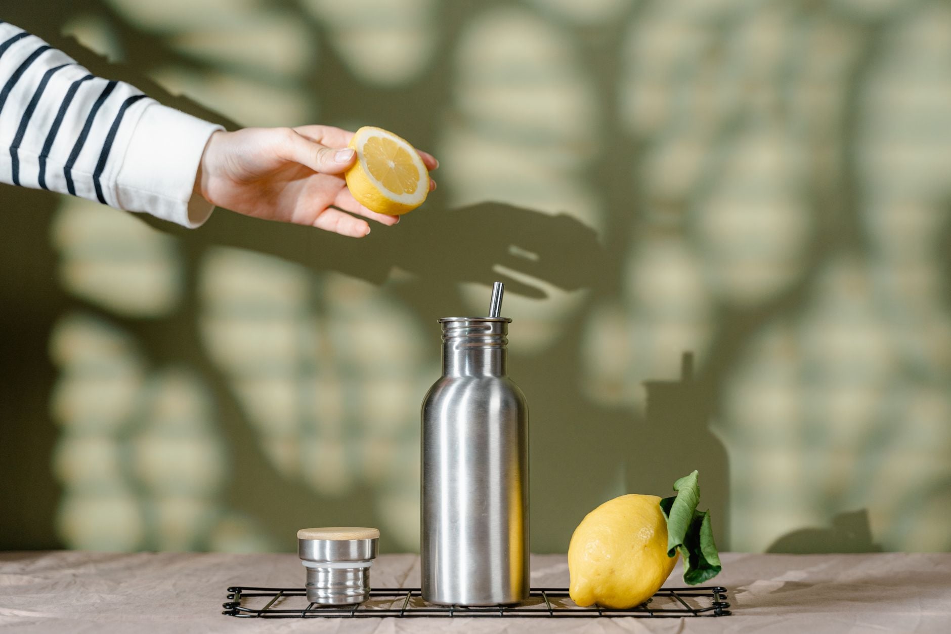 Lemon water bottle